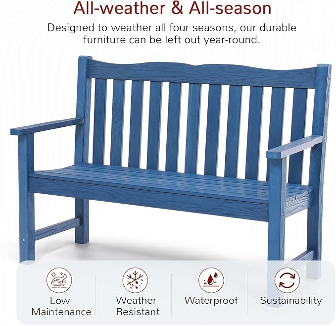 Stoog Outdoor Chairs & Bench Set, All-Weather Patio Furniture Set, Include 2 - Image 4