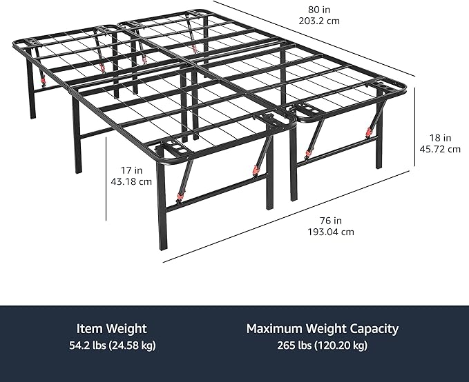 Amazon Basics Foldable Metal Platform Bed Frame - Image 3