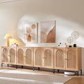 IFBUY Modern Sideboard Buffet Cabinet, 123.5" W Fluted Arched Buffet Cabinet by IFBUYFarmhouseFurniture