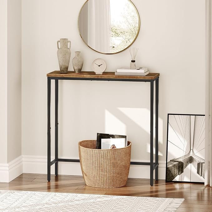 HOOBRO Narrow Console Table, 29.5" Small Entryway Table, Thin Sofa Side Display - Image 5
