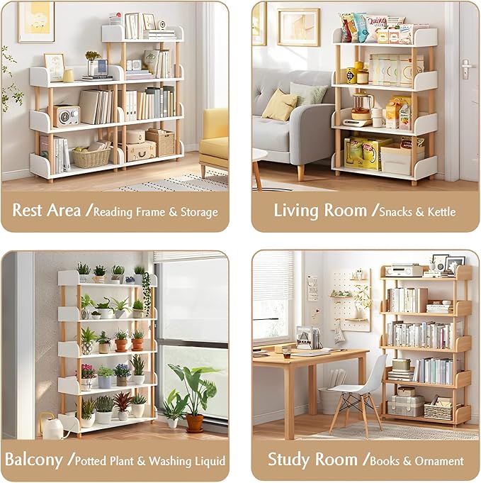 OSCHF 4-Tier Wooden Open Bookcase - Image 3