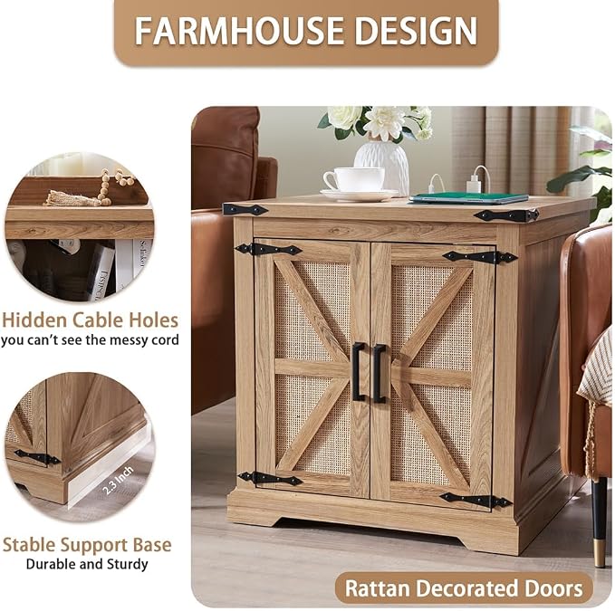 Barnyatoh Farmhouse Boho End Table - Image 7