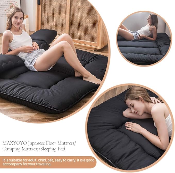MAXYOYO Japanese Floor Mattress Futon Mattress, Twin Size - Image 3