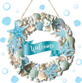 Wesiti Summer Coastal Shell Wreath 12 Inch Wooden Welcome Wreath by Unteilti