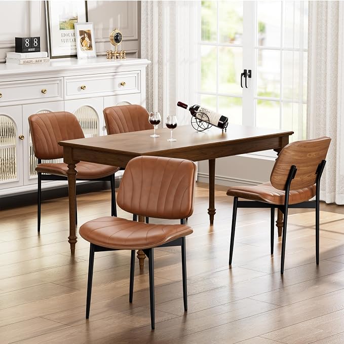 YaFiti Dining Chairs Set of 8, Dining Room and Kitchen Chairs, Mid Century - Image 4