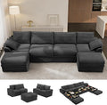 Upgrade Boneless Couch with Storage, Extra Deep&High Seat Modular Sectional by Unknown