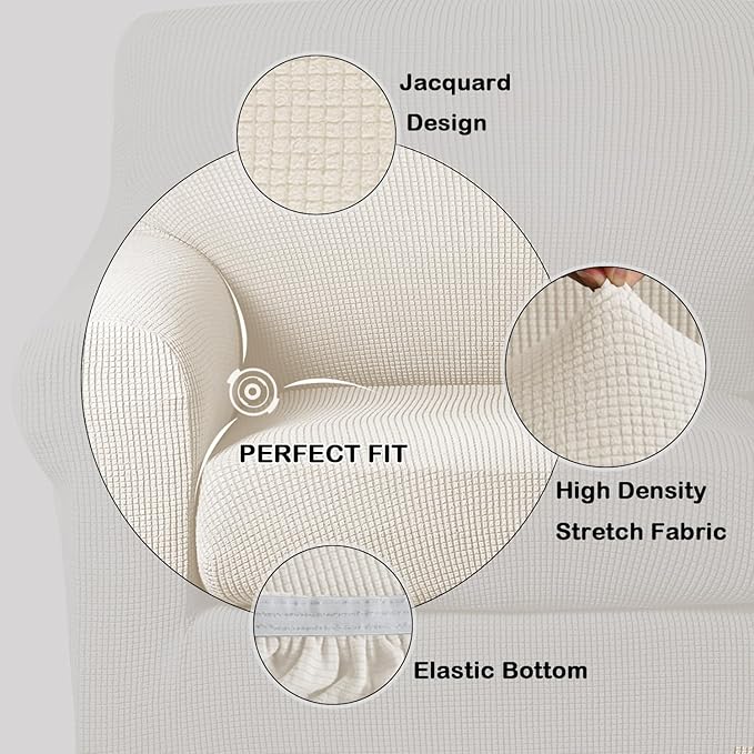 Turquoize 2 Piece Chair Covers Armchair Slipcovers - Image 3