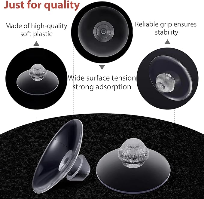 20-Pack Transparent Anti-Collision Suction Cups, 30mm/0.7" Mark-Free Design - Image 3