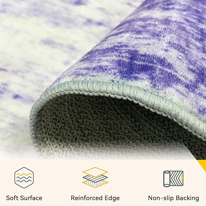 RELEANY Washable Area Rugs 10'x14 Non-Slip Modern Abstract Soft - Image 4