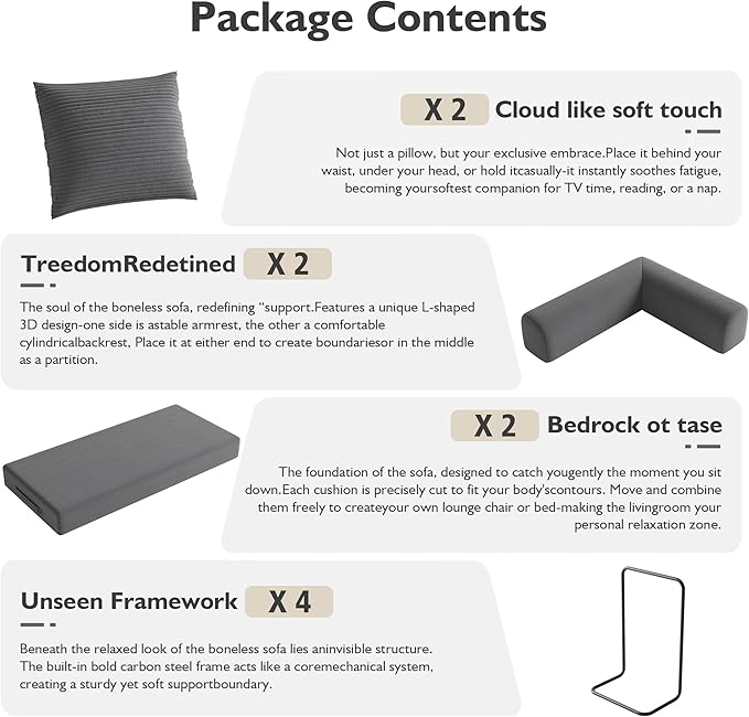 79in Convertible Sofa Bed, Corduroy Boneless Couch Bed, Futon Sleeper Sofa Pull - Image 6