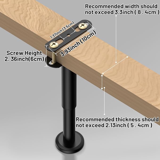 Wlrrcwdttc 6 Pcs Adjustable Height Bed Support Legs 7.08-12.6 inch, Bed Frame - Image 6