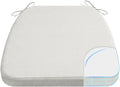 AAAAAcessories D-Shaped Chair Cushions, Machine-Washable Cover, Natural Linen by AAAAAcessories
