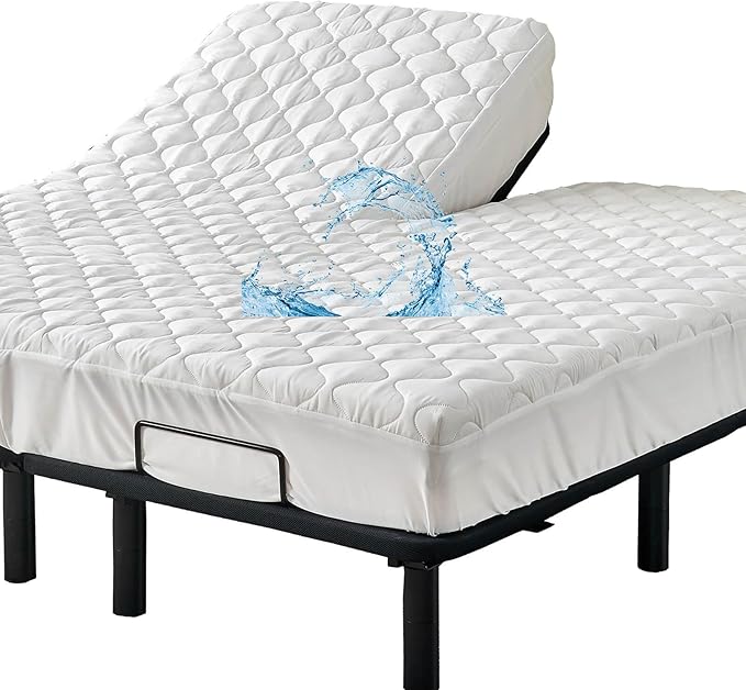 Quilted 28-30" Split Top California King Mattress Protector Pad by Kingnex