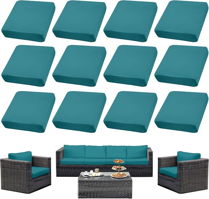 Outdoor Cushion Covers Set, Replacement by SUKAIKEQA
