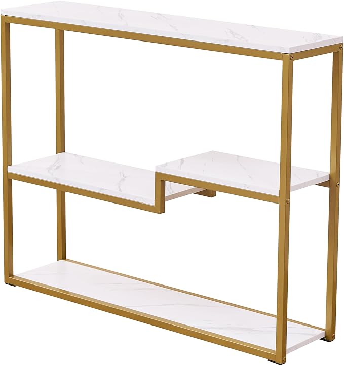 loglus Console Table for Entryway, Faux Marble MDF Sofa Table - Image 6