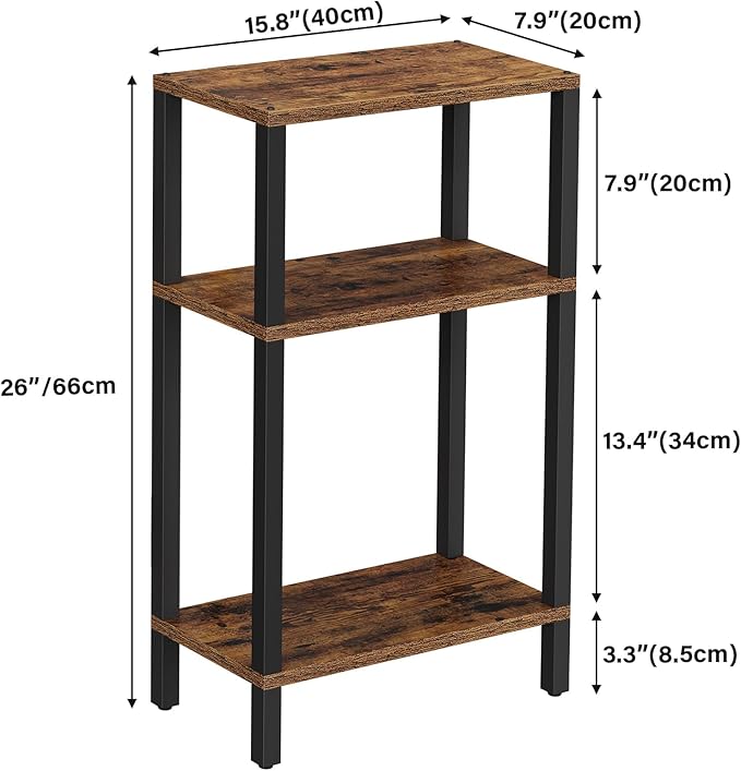 TUTOTAK Small Side Table, Narrow End Table, Skinny Sofa Table, Slim Nightstand - Image 3
