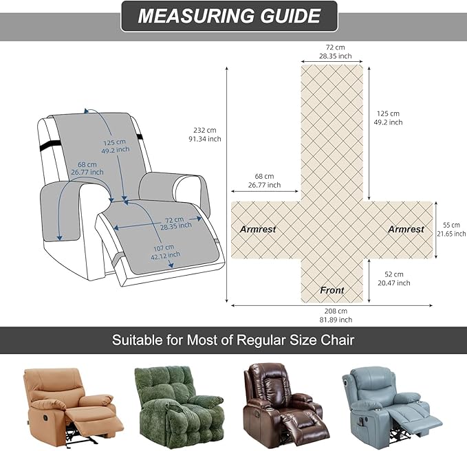 100% Waterproof Recliner Chair Cover, Recliner Chair Covers - Image 3
