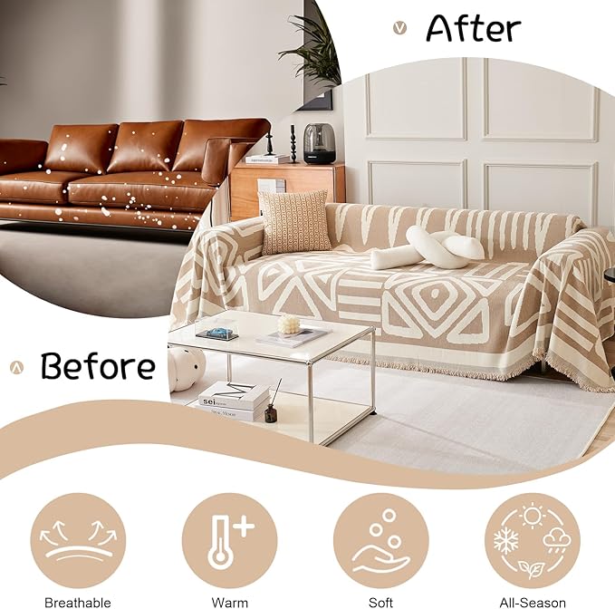 VClife Boho Couch Cover, Washable Sofa Cover - Image 8