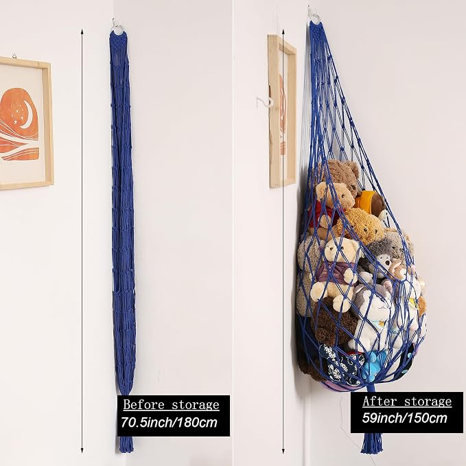 Amdermi Stuffed Animal Storage Toy Hammock Corner Hanging Net - Image 4