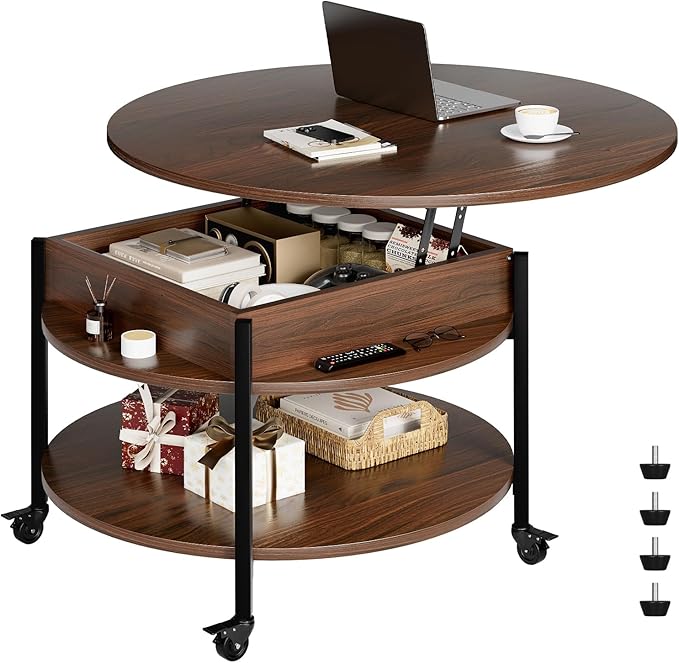 FABATO Round Lift Top Coffee Table by FABATO
