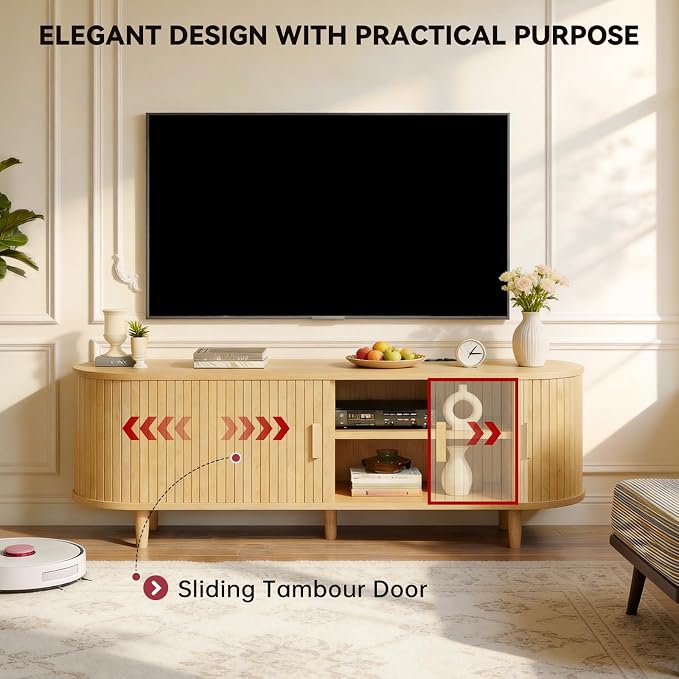 65" Mid Century Modern TV Stand - Image 5