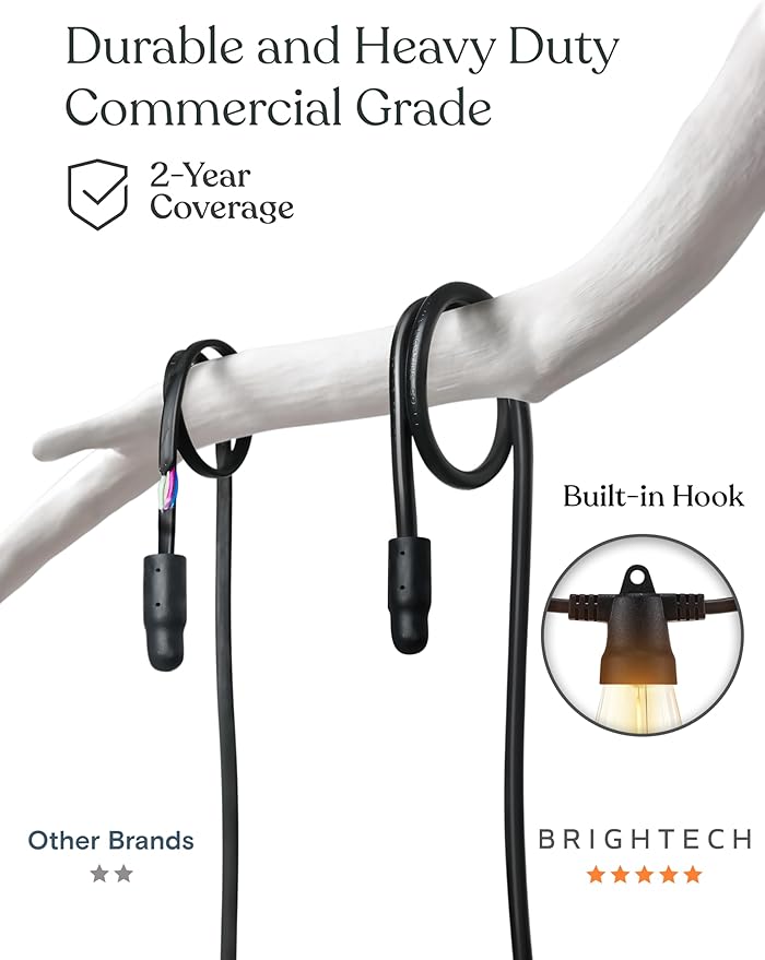 Brightech 104 FT Ambience Pro Solar Powered Outdoor LED String Lights - Image 6