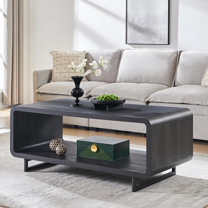IFGET 48" Modern Coffee Table, 2-Tier Minimalist Center Table by IFGETEnrichYourLivingSpace