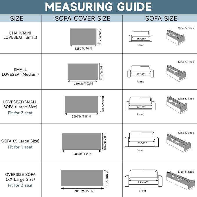 VClife Couch Cover Sofa Covers for 2 Cushion Couch, Washable Sofa Covers for Dog - Image 2