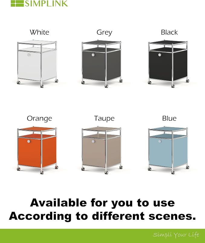 Matte Storage Cart with Flap Door, Large Capacity Storage Cart with Detachable - Image 8