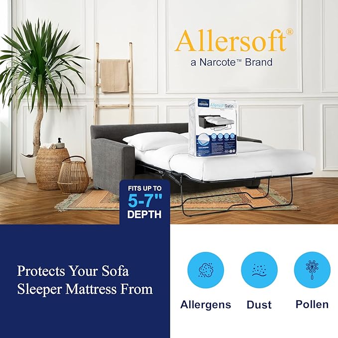 Allersoft| Queen Sleeper Sofa Mattress Cover - Image 5