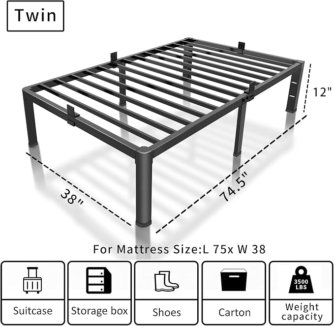 ROIL 12 inch Twin Bed Frames - Image 3