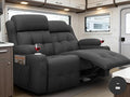 Reclining Loveseat with Pebble Texture Fabric, Loveseat Recliner with USB/Type by FurgattiEnjoyYourLife