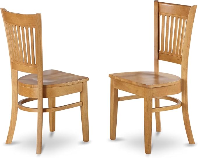 East West Furniture ANVA3-OAK-W 3 Piece Dining Table Set - Image 5