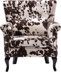 Mid Century Accent Chair Modern Button Tufted Armchair Wingback Club Chair by DMFurniture