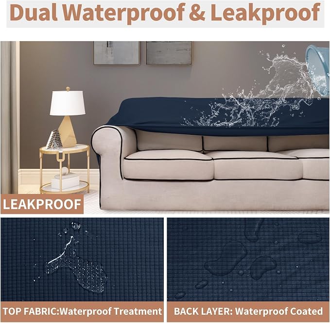 Easy-Going 100% Waterproof Oversized Chair Couch Cover, Dual Waterproof Sofa - Image 3