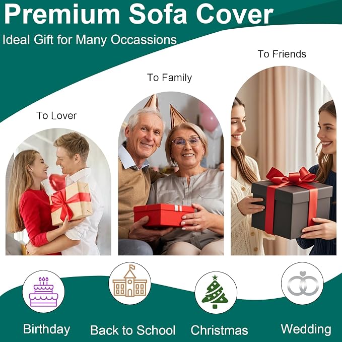 VClife Bohemian Sofa Cover for Dog, Anti-Slip Cooling Cotton Chenille Couch - Image 8