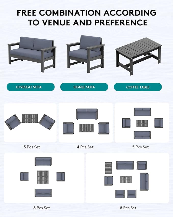 SERWALL 2 Pieces Single Cushioned Sofa Armchair - Image 5
