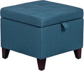 Adeco Square Fabric Storage Ottoman by Adeco