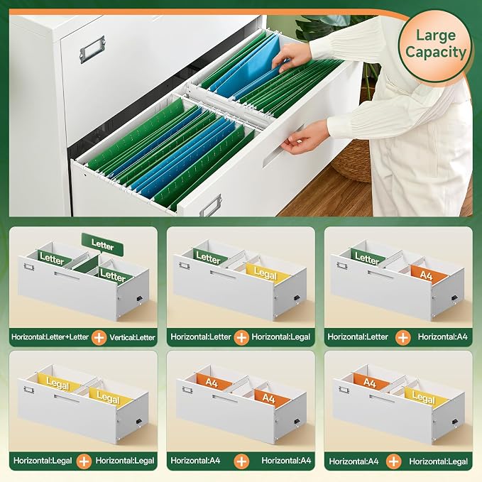 Letaya Lateral 5 Drawer File Cabinet - Image 5