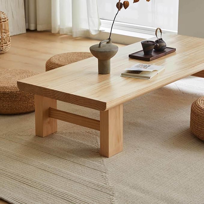 Japanese Style Solid Wood Coffee Table - Image 7