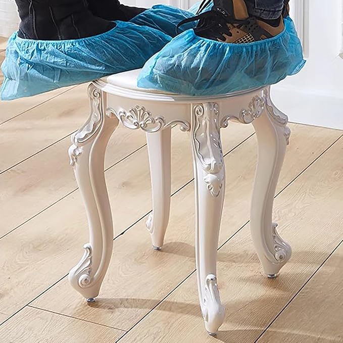 Vintage Vanity Stool, Rectangular & Round Makeup Stool, 17 Inch Sitting Height - Image 6
