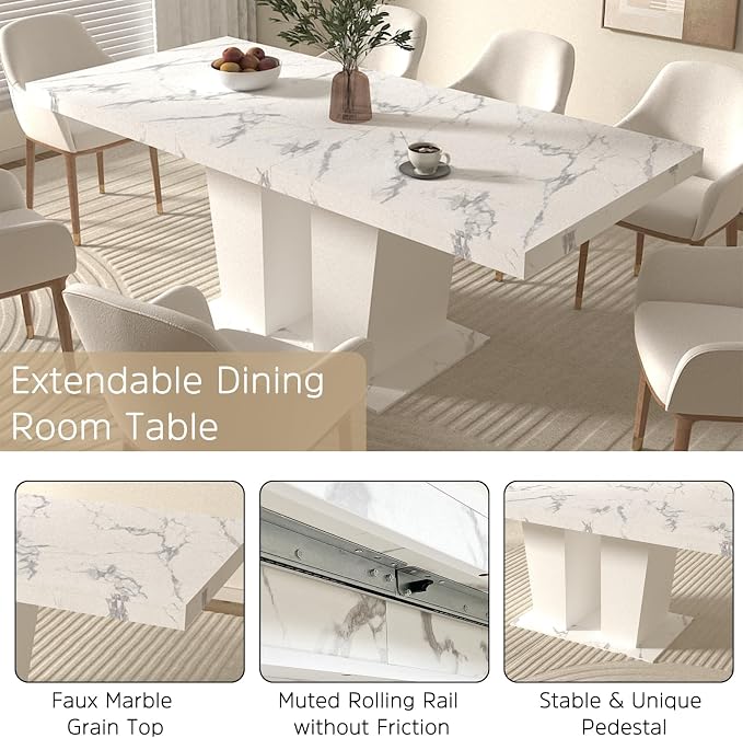 Henf 7 Piece Extendable Dining Room Table Set - Image 5