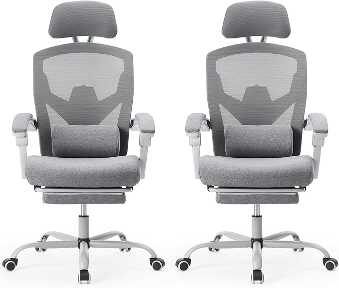 Sweetcrispy Office Computer Desk Chair Set of 2, Ergonomic High-Back Mesh by Sweetcrispy