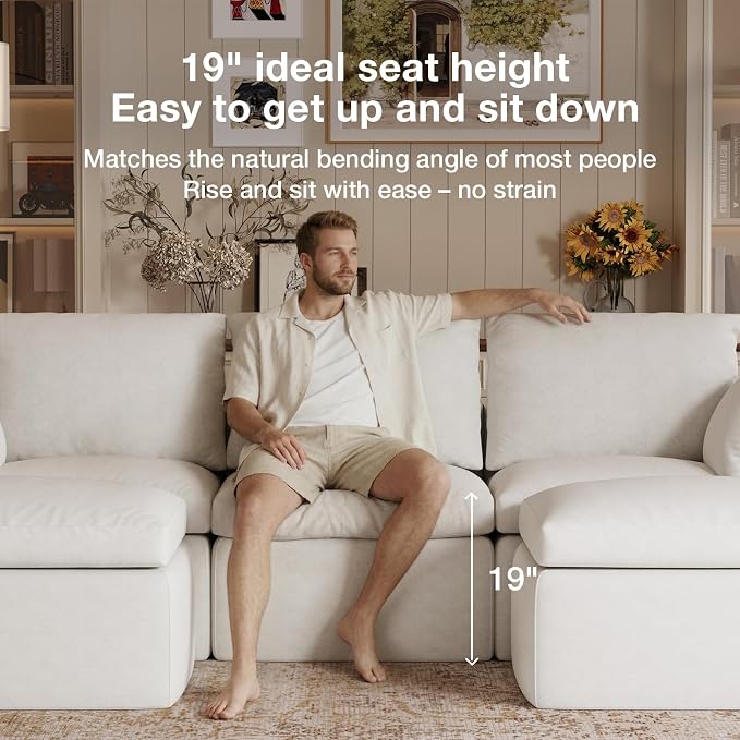 Novilla Modular Cloud Couch, Modern Sectional Sofa - Image 14
