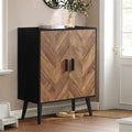 Iwell Storage Cabinet with 2 Shelves & Doors, Sideboard Buffet Cabinet with by IWELL