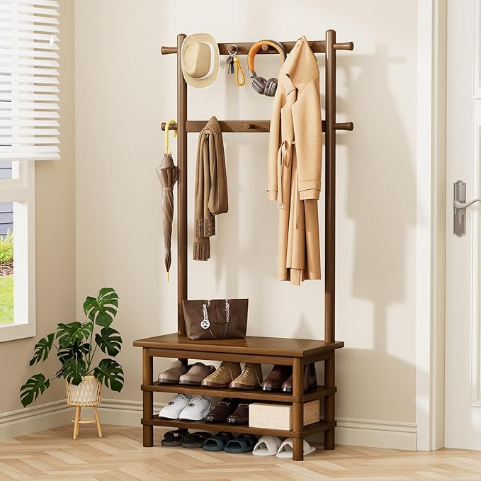 Hall Tree, 3-in-1 Entryway Bench - Image 3