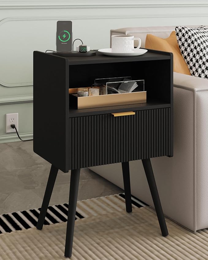 Veegle Nightstand, Modern Bedside Table by Unknown