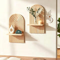 LIYAOLI Boho Wall Shelf Set of 2-15 x 8.6 Inch Arched Wooden Hanging Shelves by LIYAOLI
