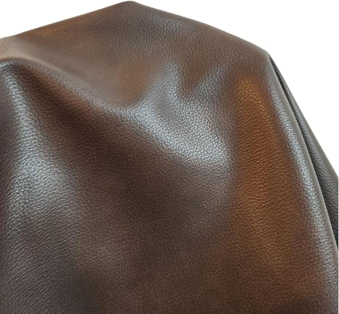 NAT Leathers | Cacao Brown Pebblegrain Soft Faux Vegan Leather PU | 2 Yards Cut by NATLeathers