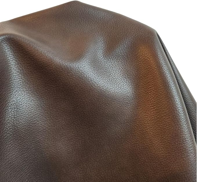 NAT Leathers | Cacao Brown Pebblegrain Soft Faux Vegan Leather PU | 4 Yards Cut by NATLeathers